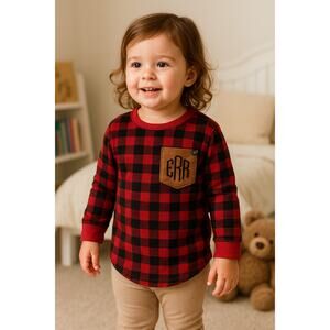 Marleylilly Long Sleeve Top Initials ERR Size 3T